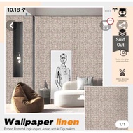 Linen Sticker Wallpaper Linen Foam Wallpaper Dinding 3D Kalis Air