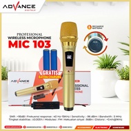 Advance Microphone Single Wireless Mic Karaoke Terbaik MIC-103/MIC-64 Garansi 1 Tahun