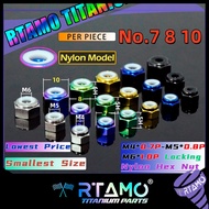RTAMO Titanium Gr5 M4 M5 M6 Nylon Nut Lock Nut Hex Flange Nut