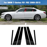 POSSBAY Car Window Trim Cover B C Column Pillar Decal Stickers Accessories for BMW 7-Series F01 F02 