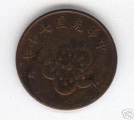 臺灣硬輔幣 民國 77年伍角 銅幣 (42)