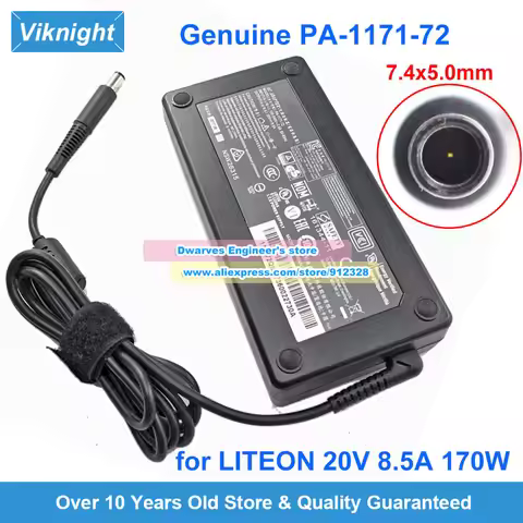 Genuine Liteon PA-1171-72 AC Adapter 20V 8.5A 170W Laptop Charger for Belkin F4U095 THUNDERBOLT 2/3