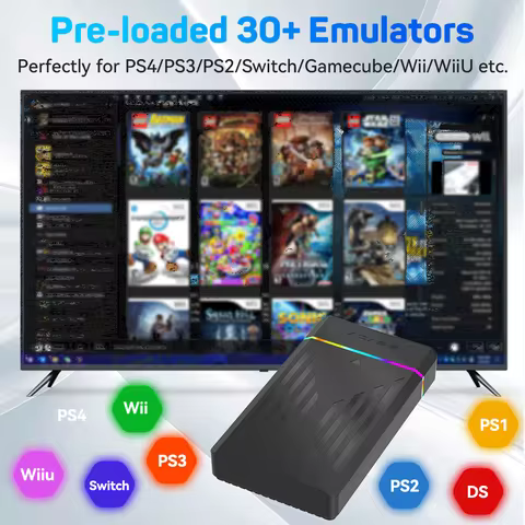 3TB Portable Gaming HDD LaunchBox/Retrobat/Playnite Retro Game Console with 17300+ AAA/3D/Retro Game