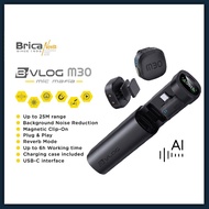 Brica B-VLOG M30 Dual Wireless Microphone - Clip On Mic Vlog - With Charging Case - BVLOG Mic Wirele
