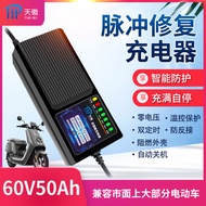 Electric Car Charger 60V50AH Battery Car Charger High Power Tricycle Four-Wheeled Car Battery Charge