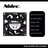 Brand New NIDEC V80E14MS2A3-57A611 13.6 V0.16 A 8038 8CM Waterproof Moisture-Proof Fan