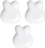 Set of 3 Usagi-chan Baby Plates/WH [4.9 x 4.3 x 0.7 inches (12.5 x 11 x 1.8 cm) | Children's Tablewa