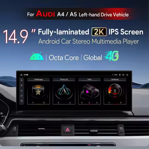 14.9" Android 16 For Audi A4L A4 B9 2017-2019 MMI 8-Core Wireless CarPlay GPS DSP HD Touch Screen St