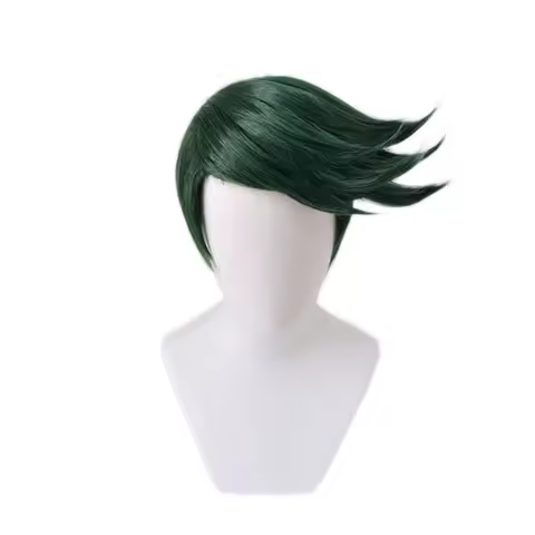Rohan Kishibe Green Short Wig Cosplay Costume Heat Resistant Synthetic Hair Men Party Role Play Wigs