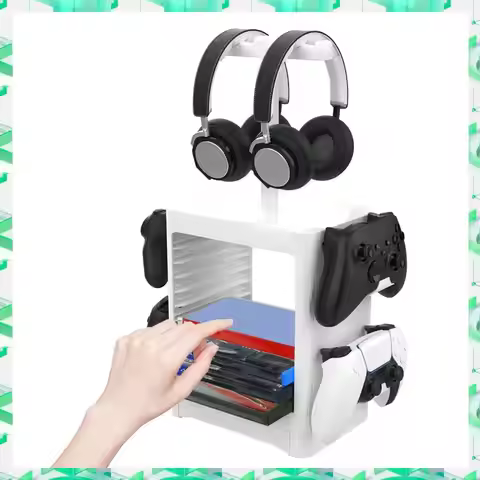 3C Electron Multi-Functional Game Stand For Nintendo Switch PS5 / PS4 CD Disc Headphone Stand Storag