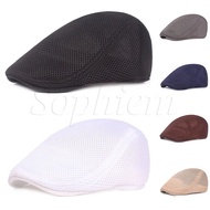 Men Vintage Summer Sun Mesh Solid Colours Beanie Hats Artist Painter Cap Outdoor Fashion French Bere