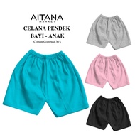 Aitana - Plain Shorts for Babies and Children Combed 30s