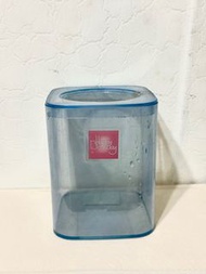 全新 happy bath day 藍色塑膠透明馬桶刷收納 日本製 補描述