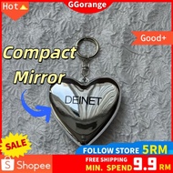 Deinet Limited Bag Accessories Jewelry Peach Heart Pendant Unique Design Openable Makeup Mirror Pend