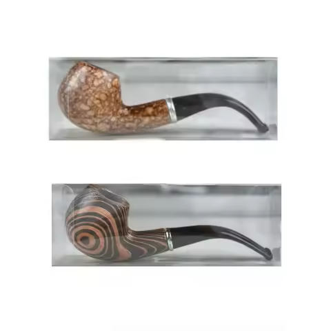 2 Durable Wooden Wood Smoking Pipe Tobacco Cigarettes Cigar Pipes Enchase Gift Smoke Mouthpiece