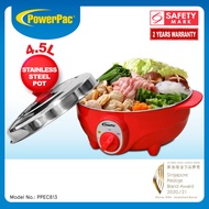 PowerPac Electric Steamboat Hot Pot with Stainless steel inner pot 4.5L (PPEC813)