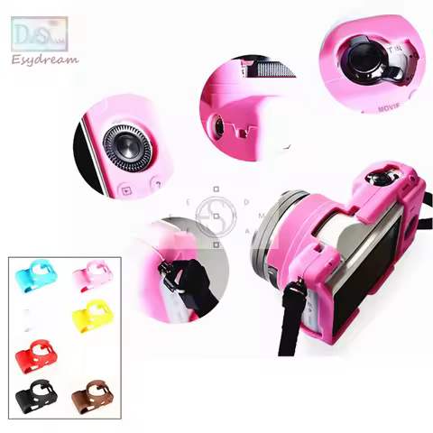 Soft Frame Rubber Silicon Case Housing Cover Protector for Sony A5000 A5100 ILCE5000 ILCE-5100 Camer