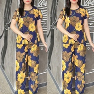 Bộ thun tăm quần dài tay cộc trung niên co giãn 4 chiều C02