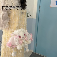 ReeYee Lolita Rabbit Bag JK Cute Girl Pearl Portable Messenger Bag Girl Soft Girl Cute Bag