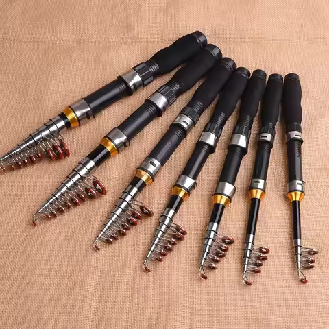 1.0m 1.2m 1.5m 1.7m 1.9m 2.1m 2.3m Carbon Material Sea Pole Retractable Carbon Fiber Telescopic fish