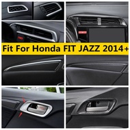 Car Door Handle Bowl Armrest Panel Strip Dashboard Air AC Vent Cover Trim For Honda FIT JAZZ 2014 - 2019 Interior Accessories