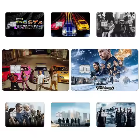 Hot Movies F-Fast And F-Furious Card Stickers Credit Card Film Debit Card Sticker Skin