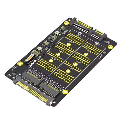 A27U Hot 2 in 1 Combo M.2(NGFF) NVME PCI-E SSD to U.2 SFF-8639 & M.2( NGFF) SATA SSD to SATA Adapter