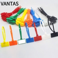 VANTAS 100pcs Cable Tag Plastic Label Tag Labels Markers Mesh Wire Marker Colorful Tag