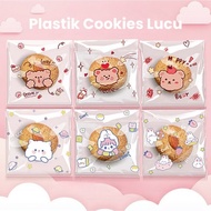 50Pcs Plastic Cookies bread 10 x 10 cookies opp donut cake adhesive seal Plastic Cake/ Cookie Contai
