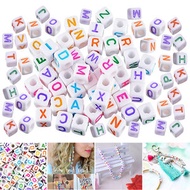 塑膠 6*6MM 四方英文字母 diy 手工飾品配件 串珠仔字母珠 珠仔 四方字母珠 英文字母珠 手工串珠材料