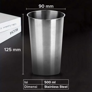 Hosport Korean Stainless Steel Single Wall Glass 500Ml - H13