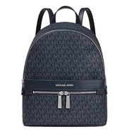 กระเป๋าเป้ MICHAEL KORS แท้ Coated canvas ลาย Logo สายหนังแท้ ไซส์กลาง Michael Kors 35T0SY9B6B Kenly Medium Signature Backpack Admiral Blue