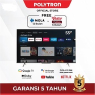 Polytron LED Smart Google TV 55" Ultra HD 4K UHD Android TV 55UG5959