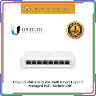 Ubiquiti USW-Lite-8-PoE Unifi 8 Port Layer 2 Managed PoE+ Switch 60W