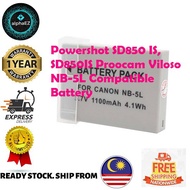 Powershot SD850 IS, SD850IS Proocam Viloso NB-5L Compatible Battery