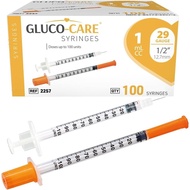 1ml/ccSyringes29Gx1/2’’(12.7mm),100/box|FineTip,Home&LabUse,ClearBarrel,BoldScale,SmoothPlungerMovem