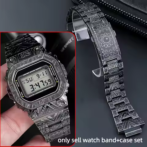 DW5600 Metal Stainless Steel Watch band Case Mod kit For Casio GW-B5600 DW-5030 GWX-5600 Watch India