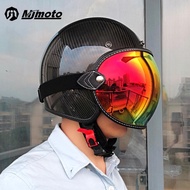 ❉✤ Universal Retro Motorcycle Goggles Bubble Visor Lens UV Protection Windshield สีful for Vintage Half Face Helmets for SHOEI