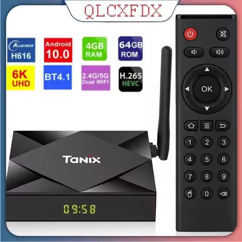 Tanix TX6S Android 10.0 TV Box Allwinner H616 Chip BT4.0 2GB/8GB 4GB/32GB 2.4/5G Dual WiFi Bluetooth