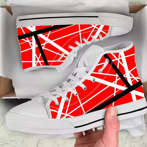 Van EVH 5150 STRIPES Halen Harajuku Lightweight High Top Canvas Shoes Men Women Casual Breathable Sn