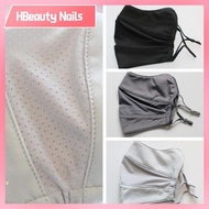 HBEAUTY NAILS Washable Sun Protection Face Nylon Face Cover Reusable UV Face Shield Trendy Solid Color Ice Silk Face Running Riding