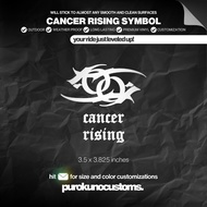 CANCER RISING SYMBOL Cutout Sticker Decal for Motorcycle, Car, and Bike | PUROKUNO CUSTOMS
