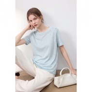 DME | เสื้อยืดคอตตอนฮีมพ์ ไหล่ตัดต่อ ใส่สบาย ทรงหลวม