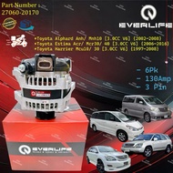 {27060-20170}Alternator Toyota Estima Mcr30 V6 [3.0CC] /Alphard Mnh10 V6 [3.0CC] /Harrier Mcu30 , 10