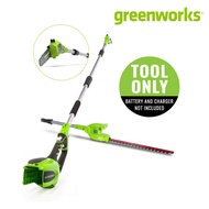 Greenworks เครื่องตัดแต่งกิ่ง เครื่องเล็มพุ่มสูง (2in1) 40V (เฉพาะตัวเครื่อง) Pole Saw with Hedge Trimmer Attachment TOOL ONLY