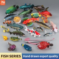 Sea Life Animals Model Action Figures Ocean Fish Sailfish Bass Grouper Salmon Aquarium Figurines PVC