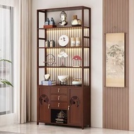🎉新中式 書架 100%新 家用 辦公室  置物架 竹 收納架 層架 茶架 博古架  Antique shelf   送貨上門  免運費