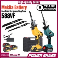 Makita Battery 588VF Cordless Reciprocating Saw Blades Metal Cutting Wood Tool Gergaji Elektrik Batt