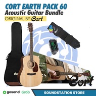 CORT EARTH PACK 60 Acoustic Guitar Bundle | Gitar Akustik Earth60 OP