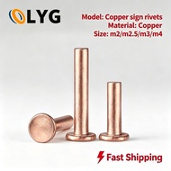 Copper countersunk head rivets GB869 percussion type flat head flat cone head solid rivets Copper d 
